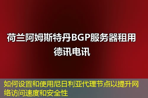 如何设置和使用尼日利亚代理节点以提升网络访问速度和安全性