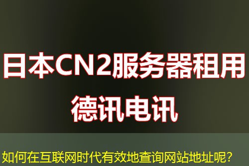 如何在互联网时代有效地查询网站地址呢？