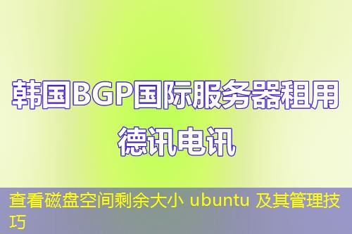 查看磁盘空间剩余大小 ubuntu 及其管理技巧