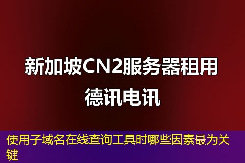 使用子域名在线查询工具时哪些因素最为关键
