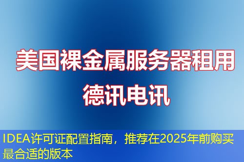 IDEA许可证配置指南，推荐在2025年前购买最合适的版本