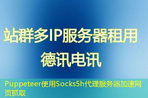 Puppeteer使用Socks5h代理服务器加速网页抓取 Puppeteer使用Socks5h代理服务器加速网页抓取