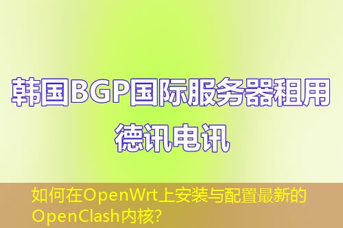 如何在OpenWrt上安装与配置最新的OpenClash内核？
