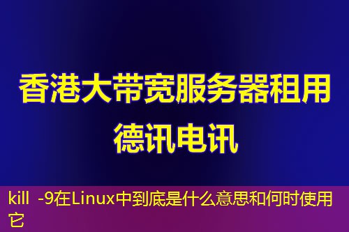kill -9在Linux中到底是什么意思和何时使用它