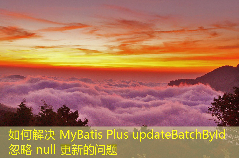 如何解决 MyBatis Plus updateBatchById 忽略 null 更新的问题
