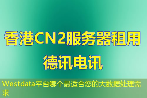 Westdata平台哪个最适合您的大数据处理需求