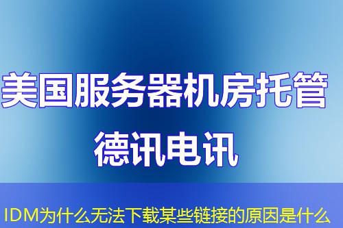 IDM为什么无法下载某些链接的原因是什么