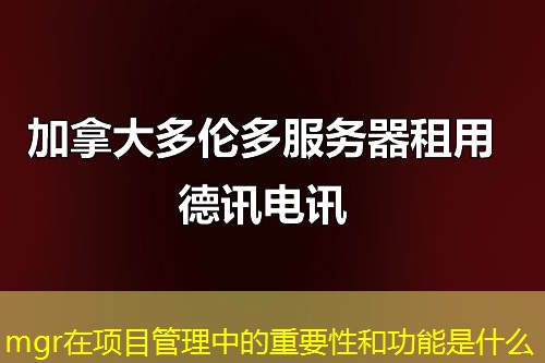 mgr在项目管理中的重要性和功能是什么