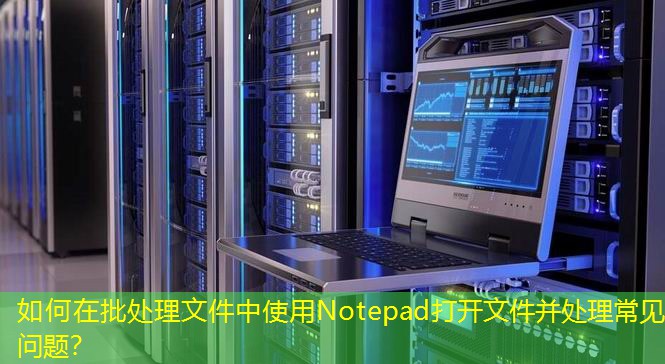 如何在批处理文件中使用Notepad打开文件并处理常见问题？