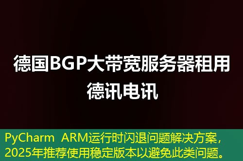PyCharm ARM运行时闪退问题解决方案，2025年推荐使用稳定版本以避免此类问题。