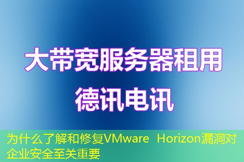 为什么了解和修复VMware Horizon漏洞对企业安全至关重要 为什么了解和修复VMware Horizon漏洞对企业安全至关重要