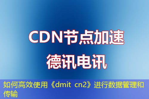 如何高效使用《dmit cn2》进行数据管理和传输 如何高效使用《dmit cn2》进行数据管理和传输