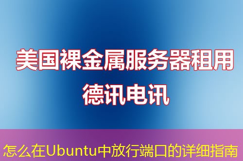 怎么在Ubuntu中放行端口的详细指南