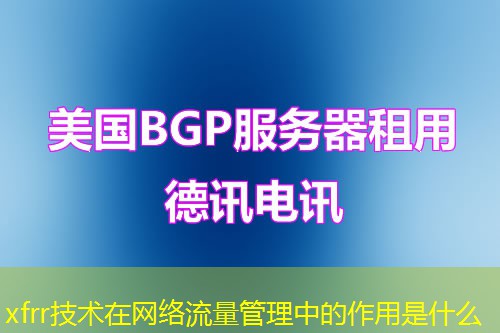xfrr技术在网络流量管理中的作用是什么