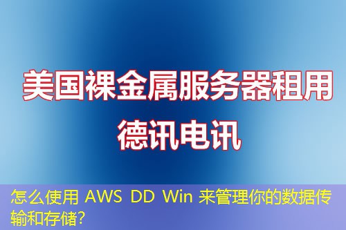 怎么使用 AWS DD Win 来管理你的数据传输和存储？