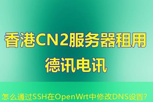 怎么通过SSH在OpenWrt中修改DNS设置? 怎么通过SSH在OpenWrt中修改DNS设置?