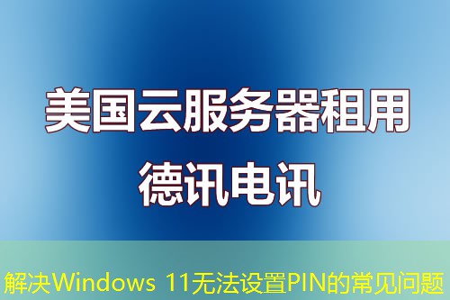 解决Windows 11无法设置PIN的常见问题 解决Windows 11无法设置PIN的常见问题