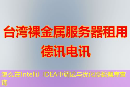 怎么在IntelliJ IDEA中调试与优化慢数据库查询