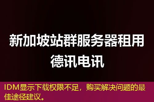 IDM显示下载权限不足，购买解决问题的最佳途径建议。