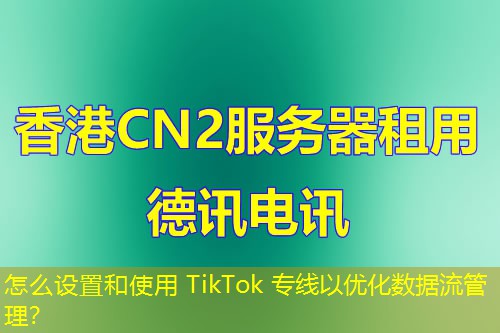 怎么设置和使用 TikTok 专线以优化数据流管理？