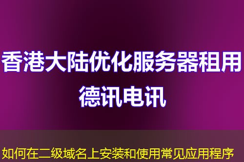 如何在二级域名上安装和使用常见应用程序